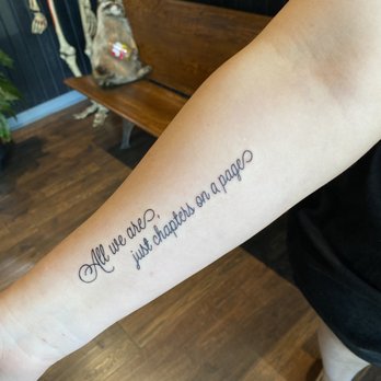 Riot Ink - Script tattoo done by Scott McClannahan - Tattoo Near Me - Powell, Ohio Riot Ink - Script tattoo done by Scott McClannahan - Tattoo Near Me - Powell, Ohio