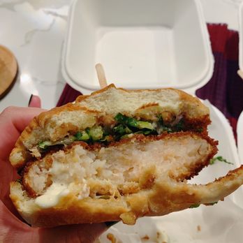 Bopomofo Cafe - Shrimp patty is thick and full of shrimps! - Bubble Tea Near Me - Artesia, California Bopomofo Cafe - Shrimp patty is thick and full of shrimps! - Bubble Tea Near Me - Artesia, California