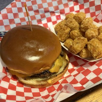 The Salty Nut Cafe - Salty Nut Junior and Tater Tots - American Near Me - Columbia, South Carolina The Salty Nut Cafe - Salty Nut Junior and Tater Tots - American Near Me - Columbia, South Carolina