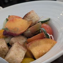 Semolina Restaurant - Jersey peach and tomato panzanella