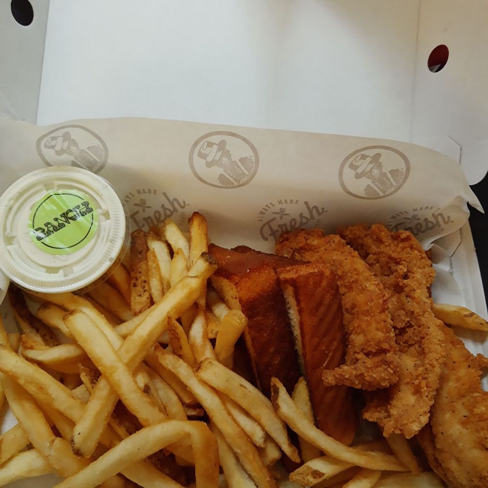 Slim Chickens - Chick's meal with ranch dipping sauce. About $8 plus tax for the meal. - Chicken Wings Near Me - Sparks, Nevada Slim Chickens - Chick's meal with ranch dipping sauce. About $8 plus tax for the meal. - Chicken Wings Near Me - Sparks, Nevada