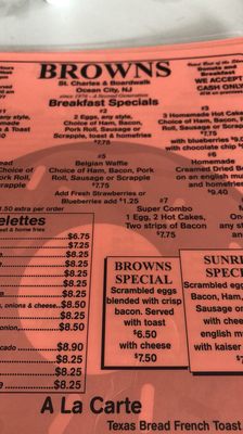 Menu photo 7 Brown's Restaurant Ocean City, NJ