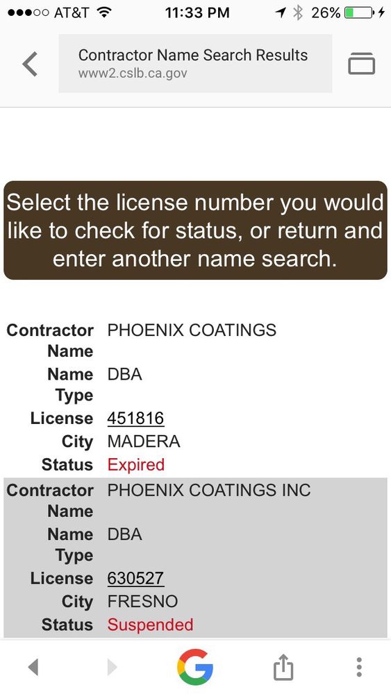 Slide of Phoenix Coating