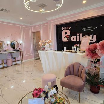 Hello Bailey Eyelash & Head Spa - The lobby area is so pretty and comfortable, with soft music playing, candy and water offered, and pops of Hello Kitty, my favorite! - Eyelash Service Near Me - Mission Viejo, California Hello Bailey Eyelash & Head Spa - The lobby area is so pretty and comfortable, with soft music playing, candy and water offered, and pops of Hello Kitty, my favorite! - Eyelash Service Near Me - Mission Viejo, California