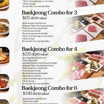 Baekjeong Korean BBQ House - Menu - Korean Near Me - Edmonton, Alberta Baekjeong Korean BBQ House - Menu - Korean Near Me - Edmonton, Alberta