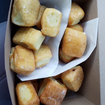 Christy's Donuts - Jelly, chocolate, and custard filled donut holes! With separators, how nice. Only $6 for two dozen! - Donuts Near Me - Milpitas, California