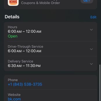 Burger King - Hours - Burgers Near Me - Walterboro, South Carolina