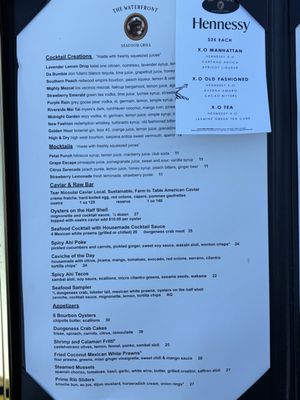 Menu photo 2 The Waterfront Seafood Grill Napa, CA Menu photo 2 The Waterfront Seafood Grill Napa, CA