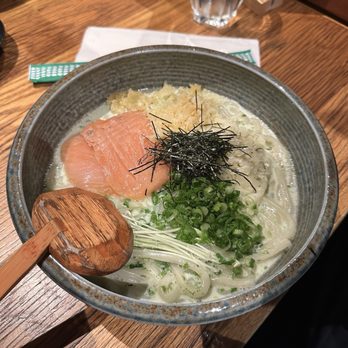 Udon Mugizo - SALMON SPINACH CREAM SAUCE UDON - Japanese Near Me - San Francisco, California Udon Mugizo - SALMON SPINACH CREAM SAUCE UDON - Japanese Near Me - San Francisco, California