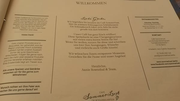Menu photo 7 Café Sommerlust Berlin, BE