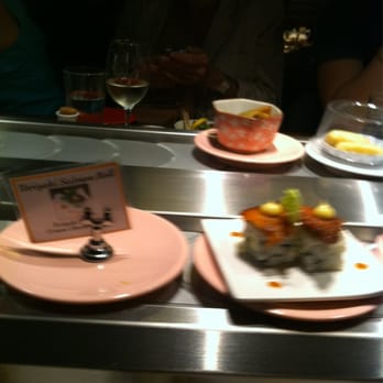 Sakura Kaiten Sushi - Fried teriyaki salmon & cream cheese roll - good, not great. - Sushi Bars Near Me - Melbourne, VIC Sakura Kaiten Sushi - Fried teriyaki salmon & cream cheese roll - good, not great. - Sushi Bars Near Me - Melbourne, VIC