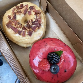 Good Town Doughnuts - Maple  Bacon & Triple Berry - Donuts Near Me - Costa Mesa, California