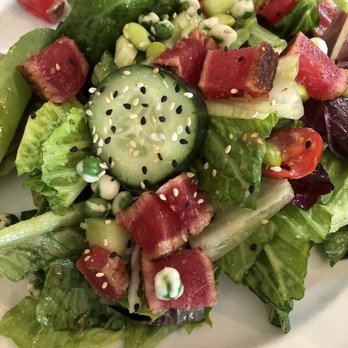 Holy Burgers - Seared Ahi Tuna Salad.  Split! - Burgers Near Me - Albuquerque, New Mexico