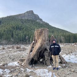 Rattlesnake Lake - The lake is so low the stumps which usually are covered with water were completely exposed!!