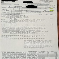 All Star Automotive Group - Repair order 4 for same cluster issue
