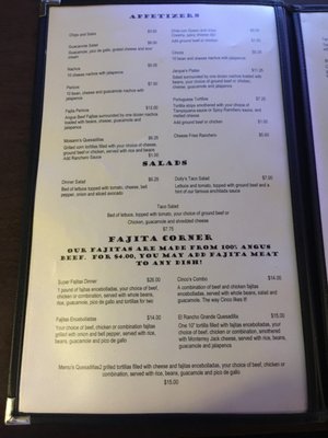Menu photo 3 Memo's Restaurant Del Rio, TX