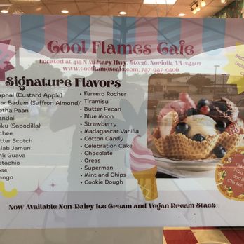 Cool Flames Cafe - Lots of ice cream flavors - Bubble Tea Near Me - Norfolk, Virginia