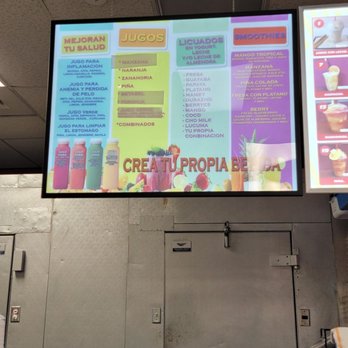 Mi Tienda Latina - menus on a large screen - Grocery Near Me - Burien, Washington