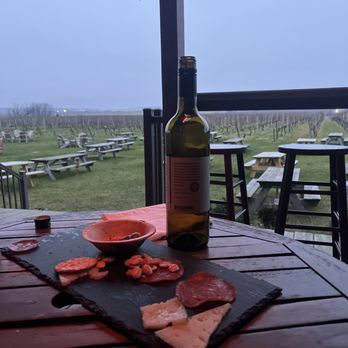 Palmer Vineyards - View of outside and our Charcuterie plate. $40 (I prob should have taken the photo prior to us eating it) - Wineries Near Me - Aquebogue, New York Palmer Vineyards - View of outside and our Charcuterie plate. $40 (I prob should have taken the photo prior to us eating it) - Wineries Near Me - Aquebogue, New York