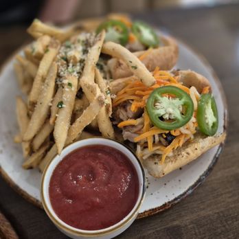 Atlas Restaurant & Bar - Chicken sandwich - Bars Near Me - Brooklyn, Michigan Atlas Restaurant & Bar - Chicken sandwich - Bars Near Me - Brooklyn, Michigan