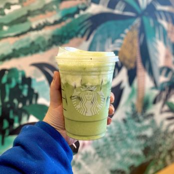 Starbucks - Grande Matcha Latte with Oatmilk, 1 pump brown sugar, and pistachio cold foam - Coffee & Tea Near Me - Mansfield, Texas