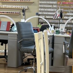 Sassy Nails & Spa - View from the end seat which has an excellent massage chair.