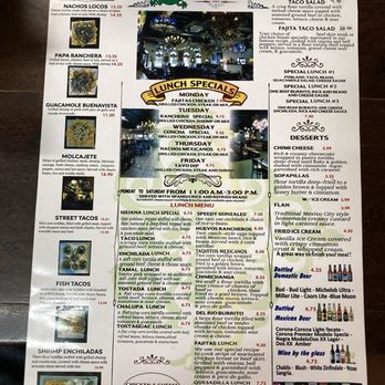 Iguana's Mexican Restaurant - front of new menu (February 2024) - Mexican Near Me - Harrisburg, Arkansas