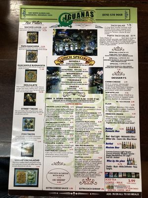 Menu photo 3 Iguana's Mexican Restaurant Harrisburg, AR