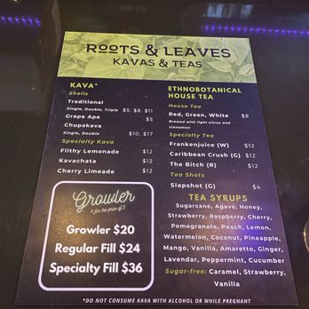 Roots And Leaves - Menu - Tea Rooms Near Me - Westminster, Colorado