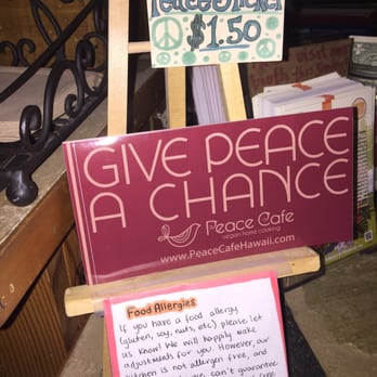 Peace Café - Give Peace a Chance! - Vegan Near Me - Honolulu, Hawaii Peace Café - Give Peace a Chance! - Vegan Near Me - Honolulu, Hawaii