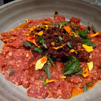 Bar Sótano - Lamb tartare from the MedMexMashup - New Mexican Cuisine Near Me - Chicago, Illinois Bar Sótano - Lamb tartare from the MedMexMashup - New Mexican Cuisine Near Me - Chicago, Illinois