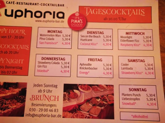 Menu photo 5 Euphoria Berlin, BE