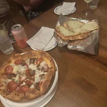 Barfly's - Cheese garlic bread Meat Pizza Pie - Pizza Near Me - Baltimore, Maryland