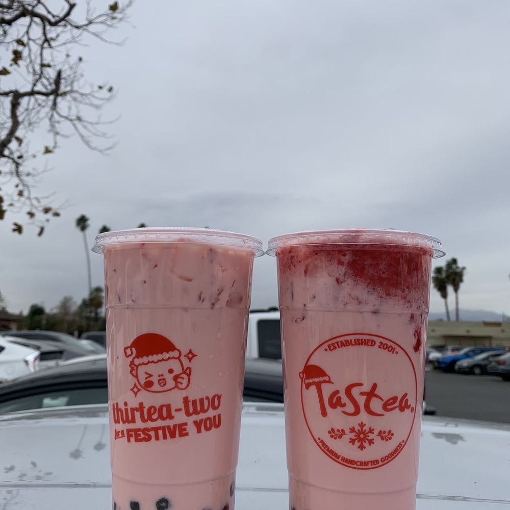 Tastea - Strawberry Milk Tea with Honey Boba - Bubble Tea Near Me - Riverside, California Tastea - Strawberry Milk Tea with Honey Boba - Bubble Tea Near Me - Riverside, California