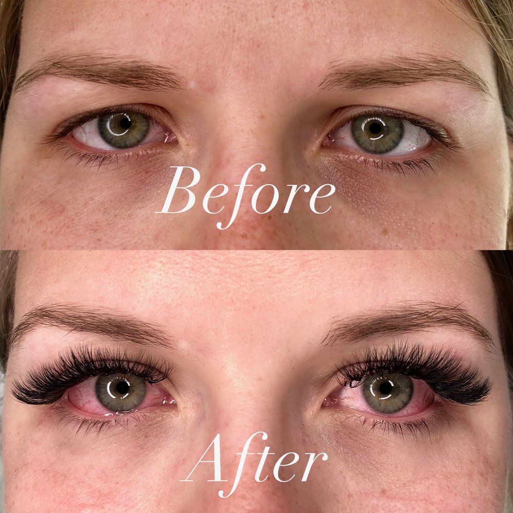 HYO Brows and Lashes Studio - Showing a before and after of my eyes normally and then the lashes added - Eyelash Service Near Me HYO Brows and Lashes Studio - Showing a before and after of my eyes normally and then the lashes added - Eyelash Service Near Me