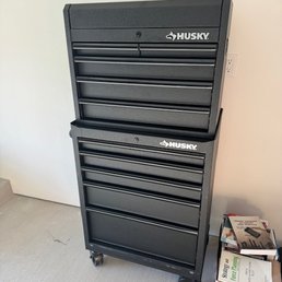 Two part Husky toolbox. Thanks for efficiently prestaging Tim. Two part Husky toolbox. Thanks for efficiently prestaging Tim.
