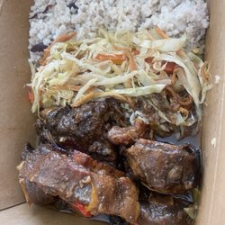 Coco Jerk - Oxtail, cabbage, rice and peas