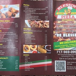 Blessing Pizza - This is our new menu.