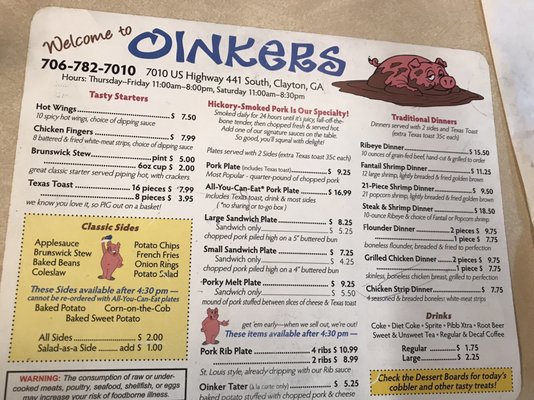 Menu photo 3 Oinkers Clayton, GA