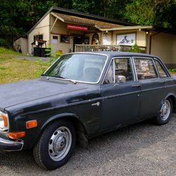 North Fork Survivors - 1969 Volvo 144S, identical to that driven by photojournalist Reid Blackburn, who died in the 1980 eruption.