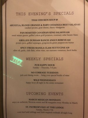 Menu photo 3 The Lodge Restaurant & Pub Truckee, CA Menu photo 3 The Lodge Restaurant & Pub Truckee, CA