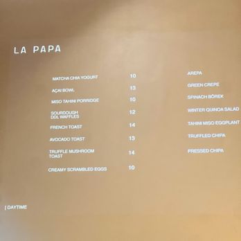 La Papa - Menu on wall - Performing Arts Near Me - Barcelona, B La Papa - Menu on wall - Performing Arts Near Me - Barcelona, B