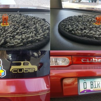 Reed Motors - Qbert polymer clay sculpture sitting on the circular sitting on the Cube circular dash carpet. - Car Dealers Near Me - Phoenix, Arizona Reed Motors - Qbert polymer clay sculpture sitting on the circular sitting on the Cube circular dash carpet. - Car Dealers Near Me - Phoenix, Arizona