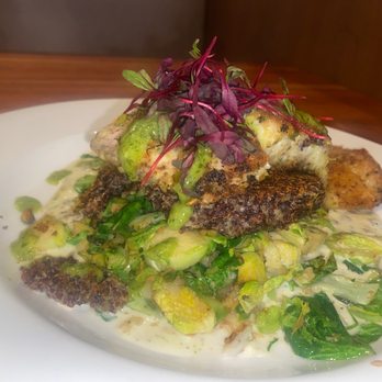 Zovs - AMAZING Pistachio Sea Bass! - New American Near Me - Irvine, California Zovs - AMAZING Pistachio Sea Bass! - New American Near Me - Irvine, California