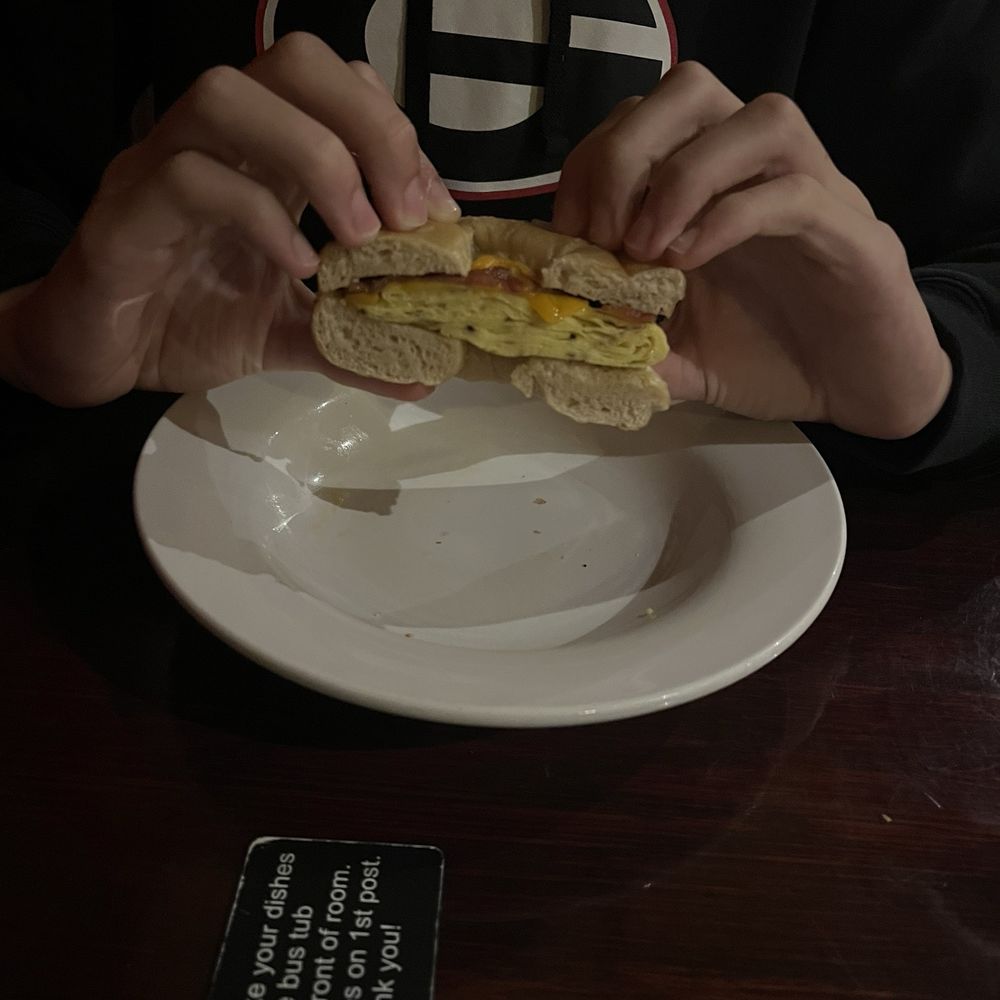 Coffee Underground - Build your own bagel: Bacon egg and cheddar - Coffee & Tea Near Me - Greenville, South Carolina