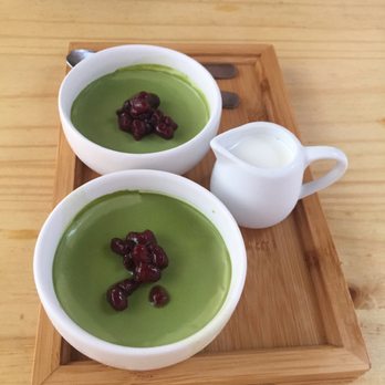 Kyuramen - Flushing - Matcha Pudding with Red Bean - Ramen Near Me - Flushing, New York Kyuramen - Flushing - Matcha Pudding with Red Bean - Ramen Near Me - Flushing, New York