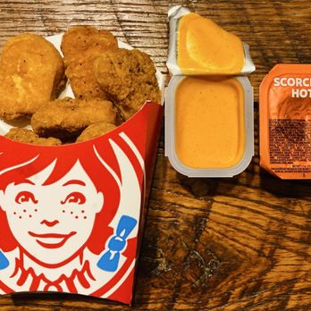 Wendy's - 10 PC. Spicy Chicken Nuggets with Scorchin' Hot Sauce - Burgers Near Me - Roanoke, Virginia Wendy's - 10 PC. Spicy Chicken Nuggets with Scorchin' Hot Sauce - Burgers Near Me - Roanoke, Virginia