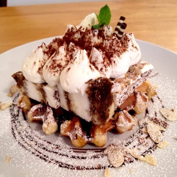 Cafe Maji - Tiramisu Liege Waffle - Coffee & Tea Near Me - Artesia, California
