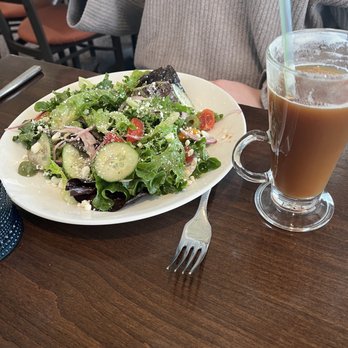 Citrea - GREEK | mixed greens, olives, cucumber, tomato, red onion, local feta, greek vinaigrette (w/ iced coffee w/o much ice) - Italian Near Me - Beaver Creek, Colorado Citrea - GREEK | mixed greens, olives, cucumber, tomato, red onion, local feta, greek vinaigrette (w/ iced coffee w/o much ice) - Italian Near Me - Beaver Creek, Colorado