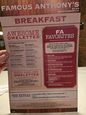 Menu photo 1 Famous Anthony's Vinton Vinton, VA